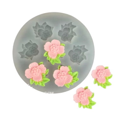 Molde silicona florcitas  x 6
