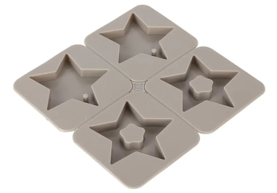 Molde de silicona para tags aromáticos estrella x4 | Yeso, Cemento, Resina y Jabón