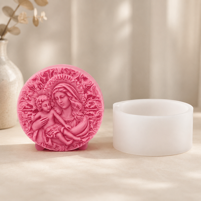 Molde de silicona vela María y Jesus