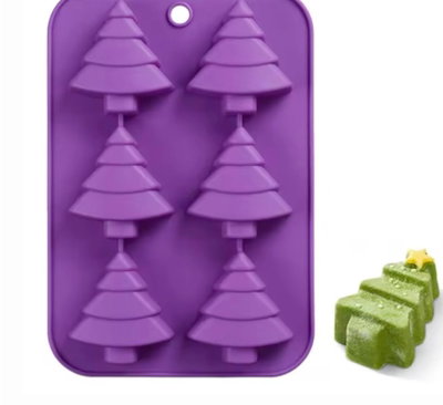 Molde de silicona placa arbolitos