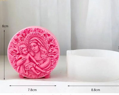 Molde de silicona vela María y Jesus