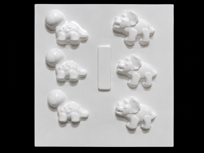 Molde termoformado mini dinos x 6