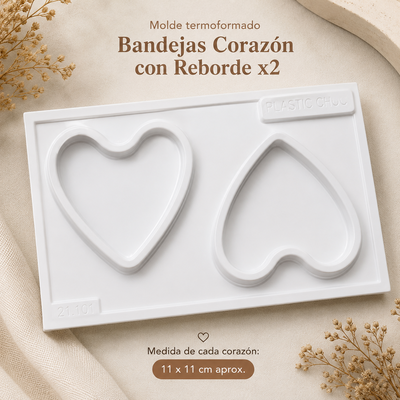Molde Termoformado Bandejas corazon
