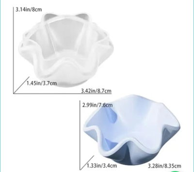 Molde silicona cuenco ondulado  