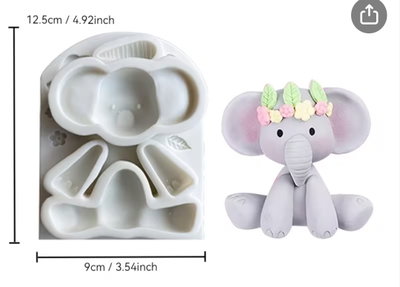 Molde silicona elefante