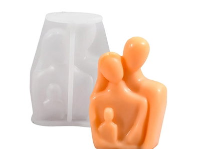 Molde silicona pareja bebe 