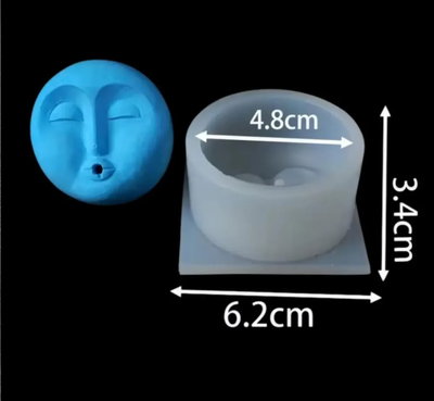 Molde silicona porta sahumerio cara