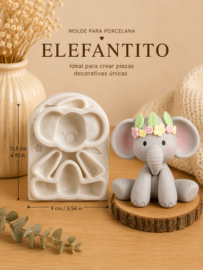 Molde silicona elefante