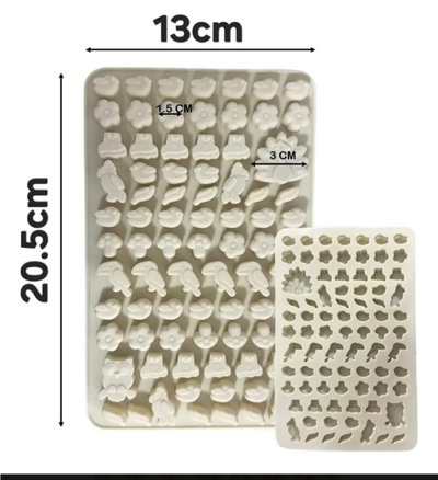 Molde de silicona placa mini animalitos