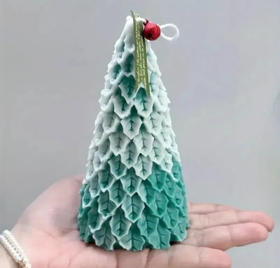 Molde silicona árbol pino navidad hojas 