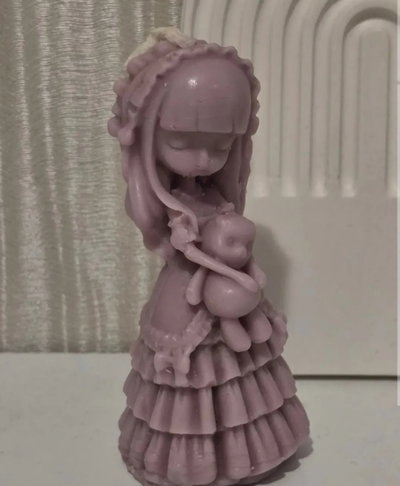Molde silicona muñequita romántica peluche