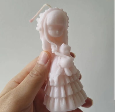 Molde silicona muñequita romántica peluche