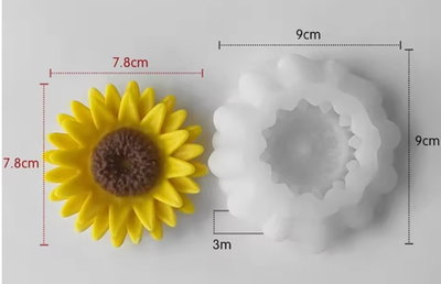 Molde de Silicona girasol grande 