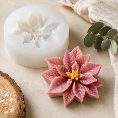 Molde de Silicona Flor navidad