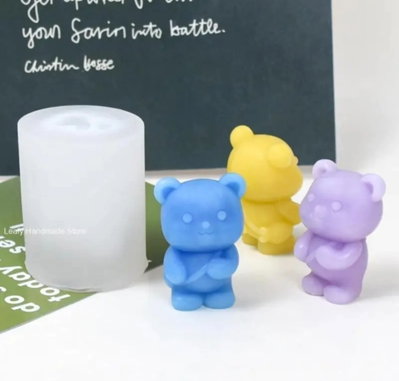 Molde silicona osito con pescadito