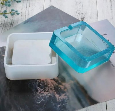 Molde silicona cenicero cuadrado