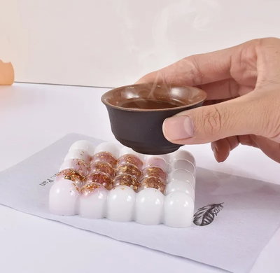 Molde de Silicona plato cuadrado bubble