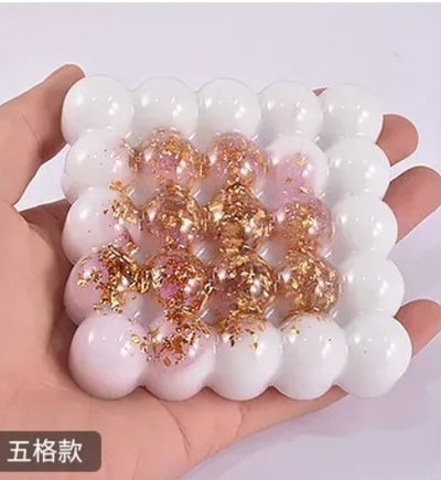 Molde de Silicona plato cuadrado bubble