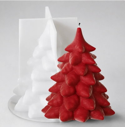 Molde silicona árbol pino navidad 2 