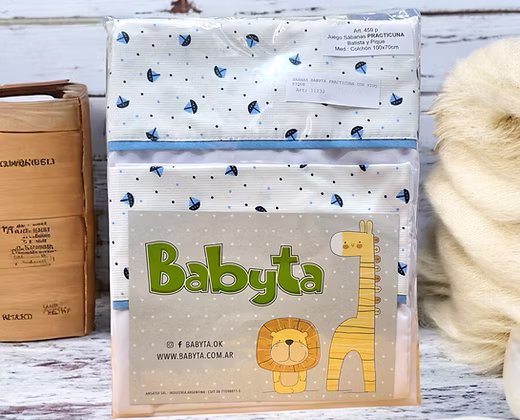 Juego de Sábanas para Cuna Funcional Babyta - 100% Algodón y Diseño Encantador