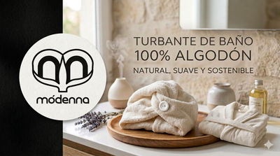 TURBANTE MODENA 100% ALGODON CON BOTÓN