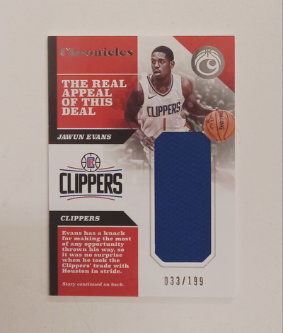 JAWUN EVANS Panini Chronicles 2018 Rookie Jersey