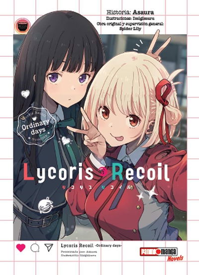 LYCORIS RECOIL ORDINARY DAYS NOVEL Tomo 1 Panini 