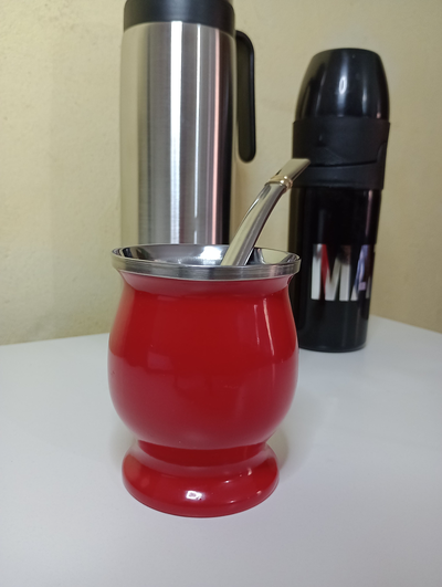 Mate termico de acero inoxidable curvo