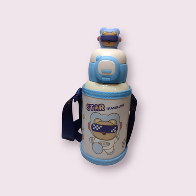 Botella infantil 500 ML de acero inoxidable con correa y funda