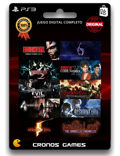 Combo Resident Evil Coleccion - Juegos Digitales para PS3 - Lista en la Descripción