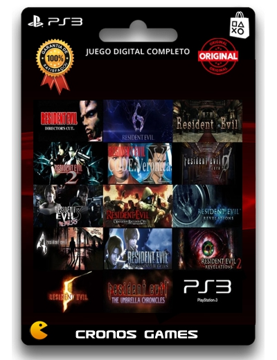 Combo Resident Evil Colección Premium - Juegos Digitales para PS3 