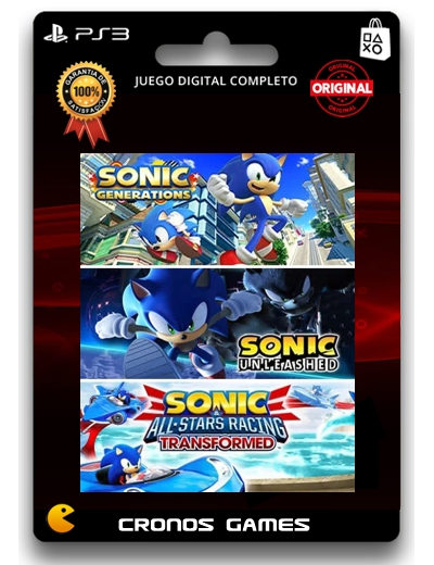 Sonic 3 en 1 - Juegos Digitales para PS3 