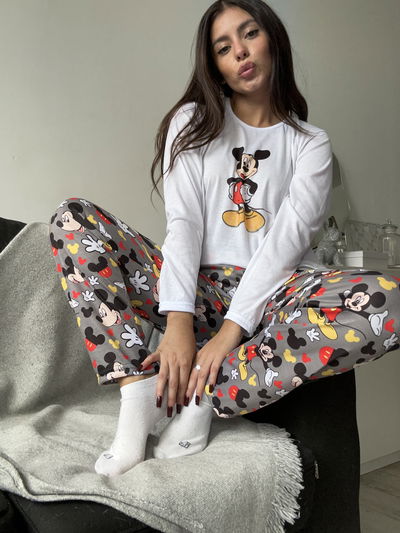 Pijama Adultos Mickey manga Larga