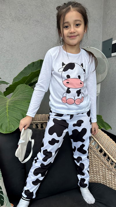 Pijama de Niños Vaca Manga larga