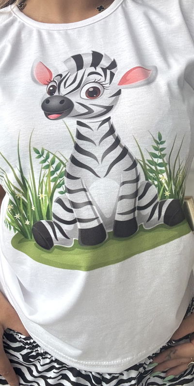 Pijama Adultos cebra manga Larga