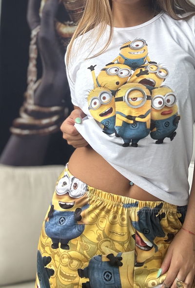 Pijama Adultos Minions manga Larga