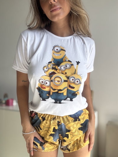 Pijama Adultos shorts minions