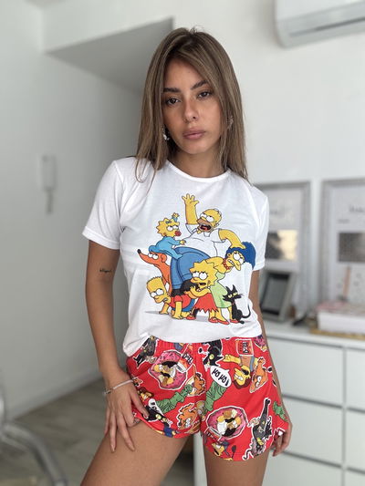 Pijama Adultos shorts Los simpsons