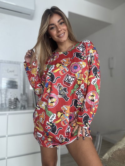 Remeron Manga Larga Los simpsons