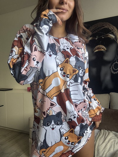 Remeron Manga Larga Gatito