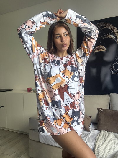 Remeron Manga Larga Gatito