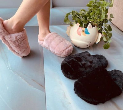 Pantuflas de Pelo varios colores