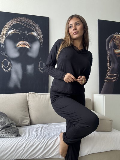 Pijama de Modal Soft Negro