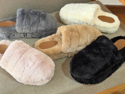 Pantuflas de Pelo varios colores