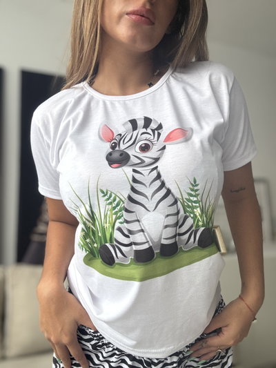 Pijama Cebra Pantalón y Manga Corta