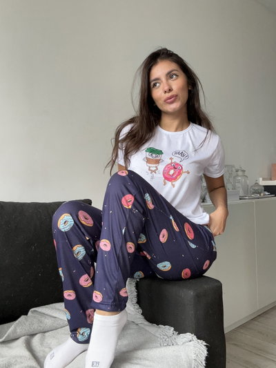 Pijama Donas Pantalón y Manga Corta