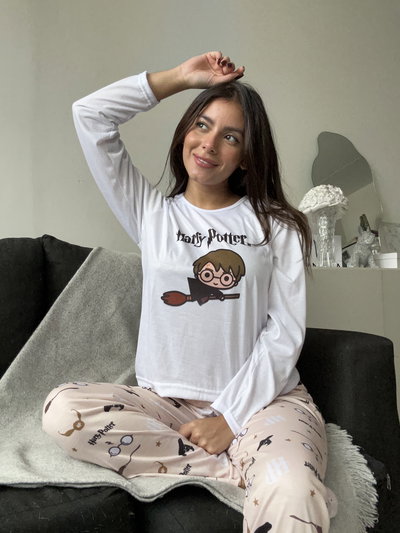 Pijama Harry Potter Pantalón y Manga Larga 