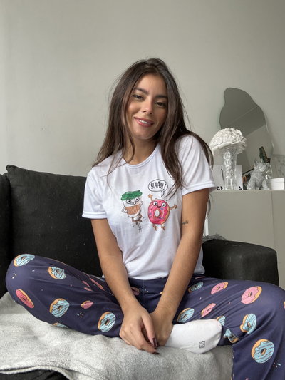 Pijama Cebra Pantalón y Manga Corta