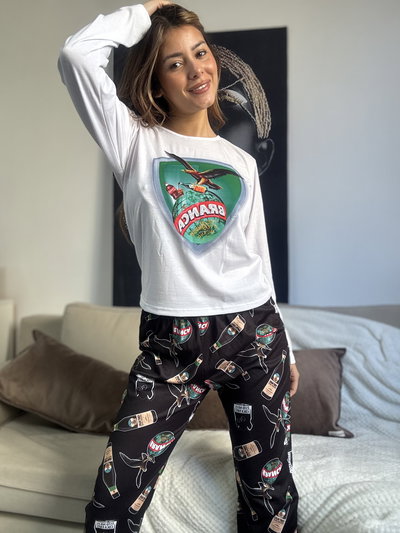 Pijama Fernet Pantalón y Manga Larga 