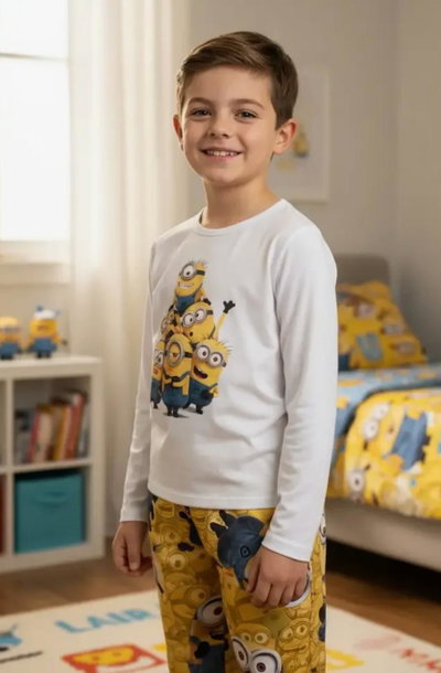 Minnions Niños Pantalon y Remera manga Larga